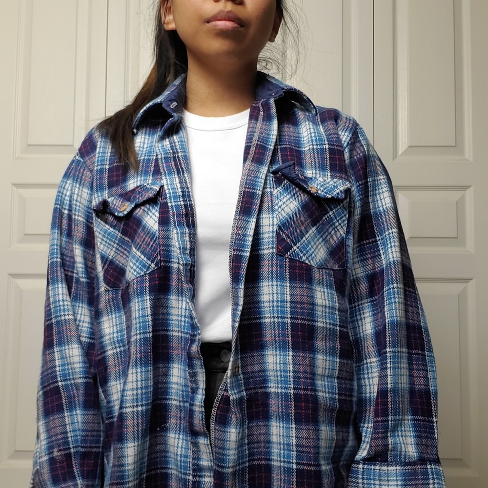 Oversized Blue and red Flannel